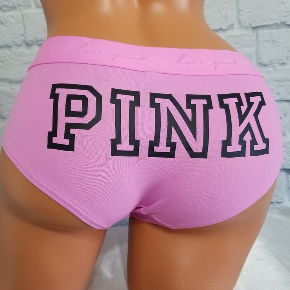 PINK Victoria's Secret Logo Hipster Panties Large New - Picture 11 of 16